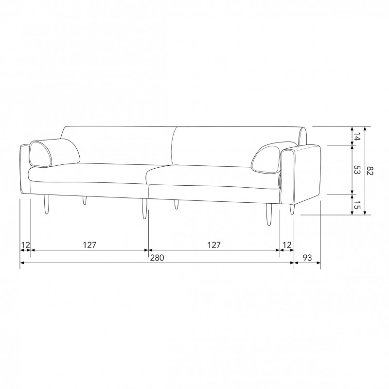 MZ280 SOFA SAND - CONTEMPORARY SOFA